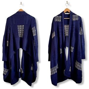Artisan de Luxe Anthropologie Knit Ikat Long Cardigan XS
